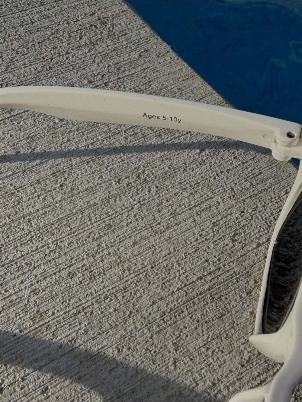 Ruffle Butts White Kids Sunglasses with Black Lenses